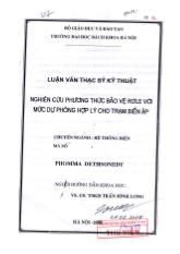 Đề tài Nghiên cứu phương thức bảo vệ rơle với mức dự phòng hợp lý cho trạm biến áp