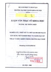 Đề tài Nghiên cứu, thiết kế và chế tạo Board mạch xây dựng thí nghiệm phục vụ giảng dạy kỹ thuật vi điều khiển trong trường dạy nghề