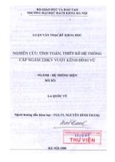 Đề tài Nghiên cứu tính toán, thiết kế hệ thống cáp ngầm 220kV vượt kênh đình Vũ