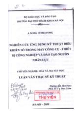 Đề tài Nghiên cứu ứng dụng kỹ thuật điều khiển số trong máy công cụ - Thiết bị công nghiệp và đào tạo nguồn nhân lực