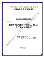 Đề tài Phần mềm hỗ trợ giải cho toán bất đẳng thức