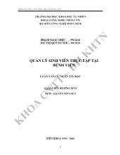 Đề tài Phần mềm quản lý sinh viên thực tập tại bệnh viện