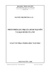 Đề tài Phân phối giá trị của hàm nguyên và đạo hàm của nó