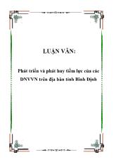 Đề tài Phát triển và phát huy tiềm lực của các DNVVN trên địa bàn tỉnh Bình Định