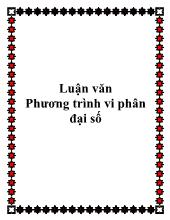 Đề tài Phương trình vi phân đại số