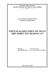 Đề tài Thiết kế bộ điều khiển mờ trượt điều khiển tốc độ động cơ