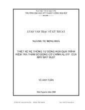 Đề tài Thiết kế hệ thống tự động hoá quá trình kiểm tra tham số động cơ chính AL-31F của máy bay SU27