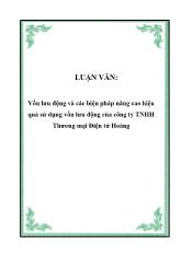 Đề tài Vốn lưu động và các biện pháp nâng cao hiệu quả sử dụng vốn lưu động ở công ty TNHH Thương mại Điện tử Hoàng