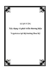 Đề tài Xây dựng và phát triển thương hiệu Vegetexco tại thị trường Hoa Kỳ
