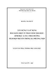 Đề tài Xây dựng và sử dụng bài giảng điện tử phần sinh thái học, sinh học 12 (nc) theo hướng tích hợp truyền thông đa phương tiện