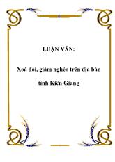 Đề tài Xoá đói, giảm nghèo trên địa bàn tỉnh Kiên Giang