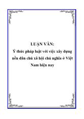 Đề tài Ý thức pháp luật với việc xây dựng nền dân chủ xã hội chủ nghĩa ở Việt Nam hiện nay