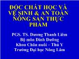 Độc chất học và vệ sinh an toàn nông sản thực phẩm