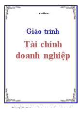 Giáo trình Tài chính doanh nghiệp