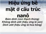 Hiệu ứng bề mặt ở cấu trúc nanô