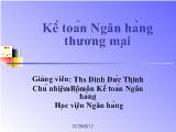 Kế toán ngân hàng thương mại