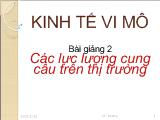 Kinh tế vi mô các lực lượng cung cầu trên thị trường