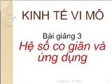 Kinh tế vi mô hệ số co giãn và ứng dụng