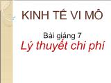 Kinh tế vi mô Lý thuyết chi phí