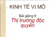 Kinh tế vi mô Thị trường độc quyền