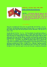 Lịch sử quan hệ đặc biệt Việt Nam - Lào, Lào - Việt Nam (1930 -2007)