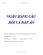 Ngân hàng câu hỏi và đáp án môn đường lối cách mạng của đảng cộng sản Việt Nam