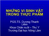 Những vi sinh vật trong thực phẩm