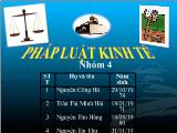 Pháp luật kinh tế Nhóm 4