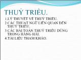 Tài liệu thủy triều