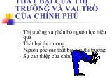 Thất bại của thị trường và vai trò của chính phủ