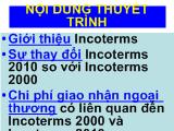 Thuyết trình Incoterms 2010