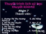 Thuyết trình lịch sử học thuyết kinh tế