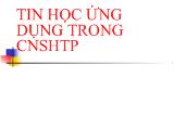 Tin học ứng dụng trong công nghệ sinh học thực phẩm