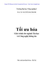Tối ưu hóa Giáo trình cho ngành tin học và CNTT ĐH nông nghiệp I