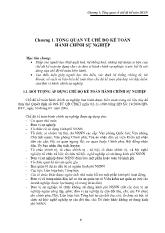 Tổng quan về chế độ kế toán hành chính sự nghiệp chương 1