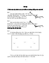 Trắc địa đại cương Bài tập