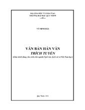 Văn bản hán văn trích tuyển