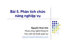 Bài 5 Phân tích chức năng nghiệp vụ