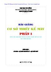 Bài giảng Cơ sở thiết kế máy