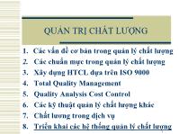 Bài giảng quản trị chất lượng