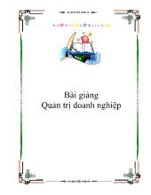 Bài giảng quảng trị doanh nghiệp