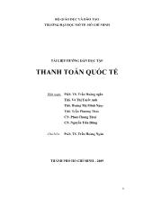 Bài giảng thanh toán quốc tế