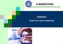 Bài giảng thương mại điện tử Quản trị tri thức marketing
