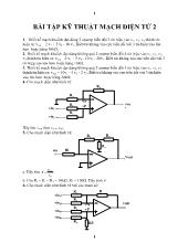 Bài tập kỹ thuật mạch điện tử