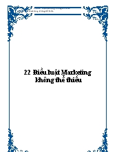 22 Điều luật Marketing không thể thiếu