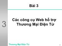 Các công cụ Web hỗ trợ thương mại điện tử