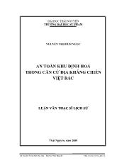 Đề tài An toàn khu định hoá trong căn cứ địa kháng chiến Việt Bắc