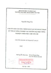 Đề tài Chuyển đổi chương trình đào tạo nghành sư phạm kỹ thuật nông nghiệp tại Trường Đại học Nông Nghiệp I theo học chế tín chỉ