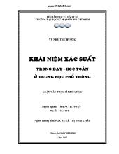 Đề tài Khái niệm xác suất trong dạy - Học toán ở trường THPT