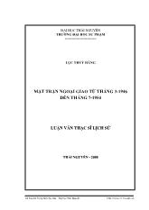 Đề tài Mặt trận ngoại giao từ tháng 3-1946 đến tháng 7-1954